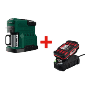 Máquina de café + cargador de batería